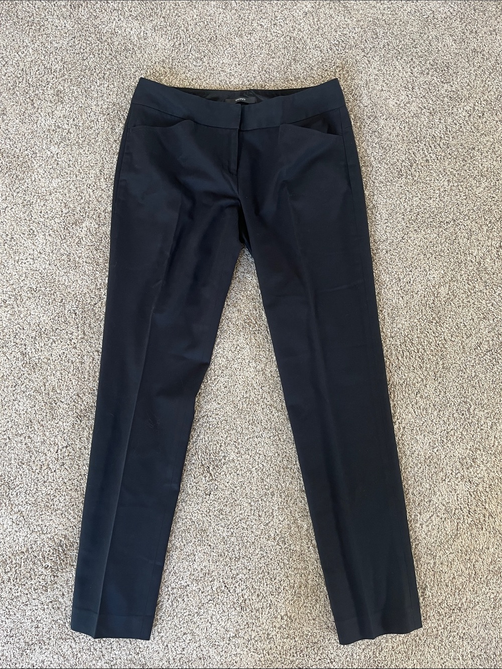 Tahari Black Slim Straight Dress Trousers